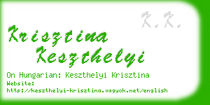 krisztina keszthelyi business card